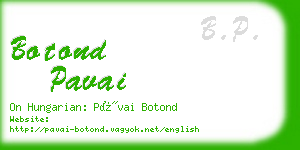 botond pavai business card